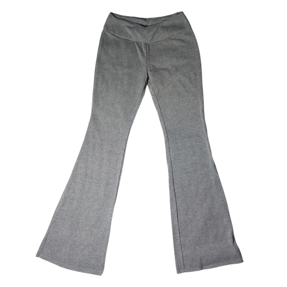 Women's Size S Grey Loose Fit Cozy Flared Leg Sweatpants FREE SHIPPING